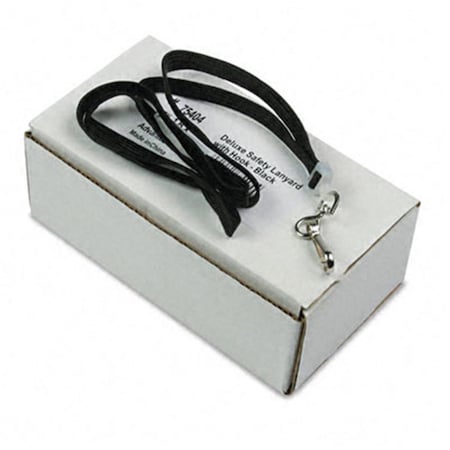 Workstationpro Safety Lanyard for ID Cards/Badges  J-Hook Style  36    Black  24 per Box TH883214